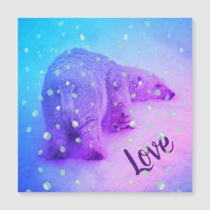 Little Polar Bear putting his head on the snow