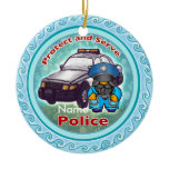 Little Police Cop custom name t-shirt Ceramic Ornament
