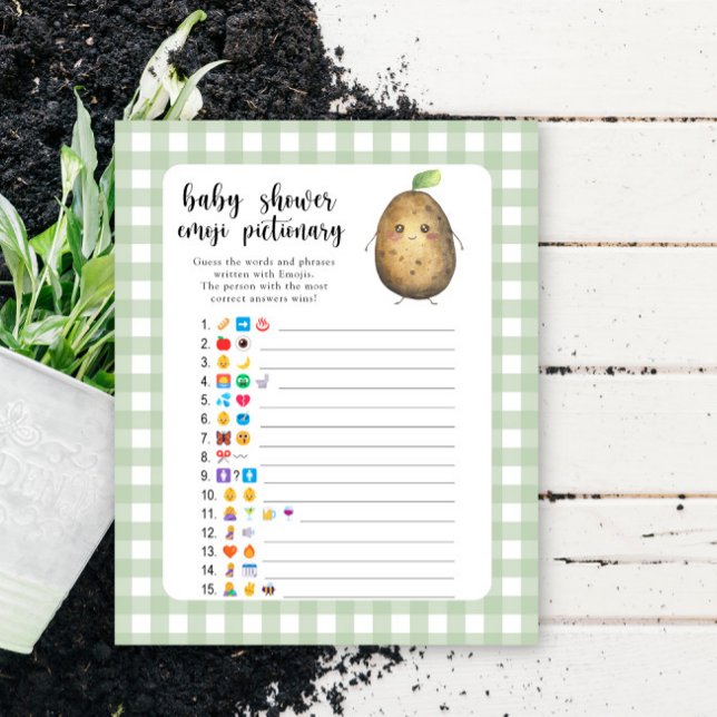 Little potato - baby shower emoji pictionary game (Creator Uploaded)