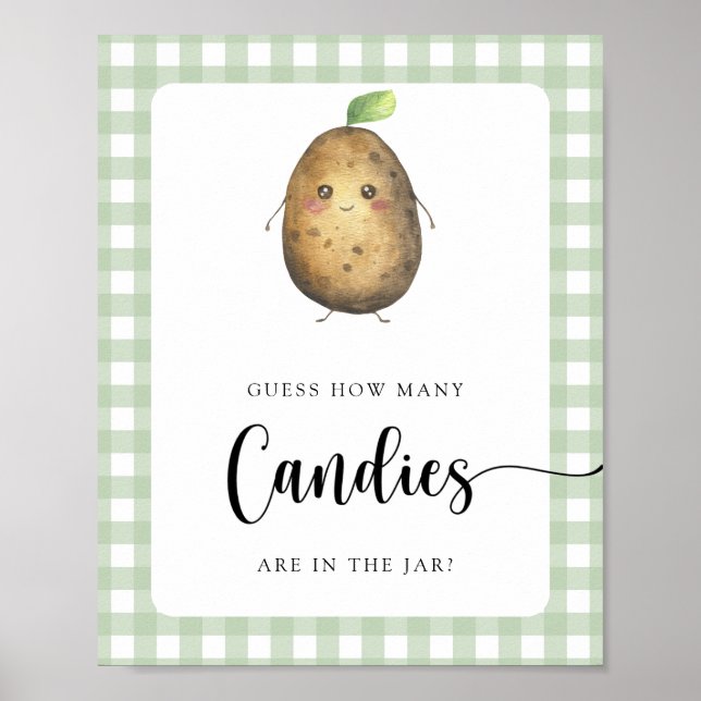 Little potato - guess how many candies poster (Front)