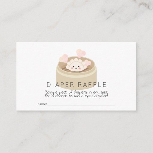 Little Potsticker Baby Shower Diaper Raffle Ticket Enclosure Card Zazzle