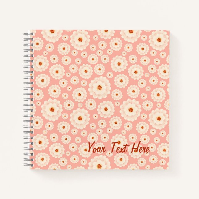 Little Powder Pink Flowers Notebook (Front)