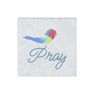 Little Prayer Bird Stone Magnet