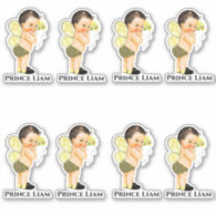 Little Prince Baby Boy Bee Black Yellow Sticker