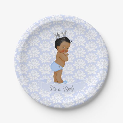 Little Prince Baby Boy Light Blue Paper Plates