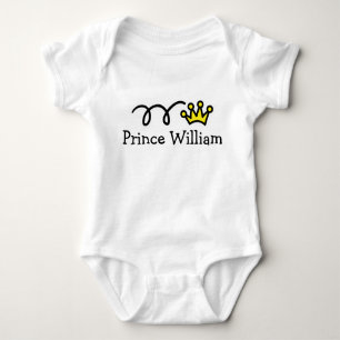 Little prince baby outfit with custom name baby bodysuit