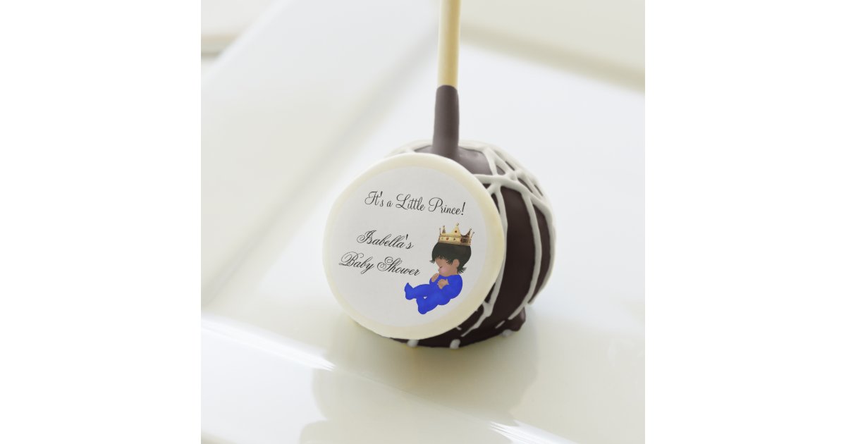 Little Prince Baby Shower Blue Gold Boy Crown Cake Pops Zazzle