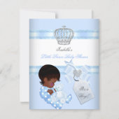 Little Prince Baby Shower Cute Boy Toy Bear A Invitation (Front)