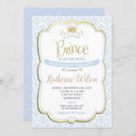 Little Prince Baby Shower Invitation Boy Blue