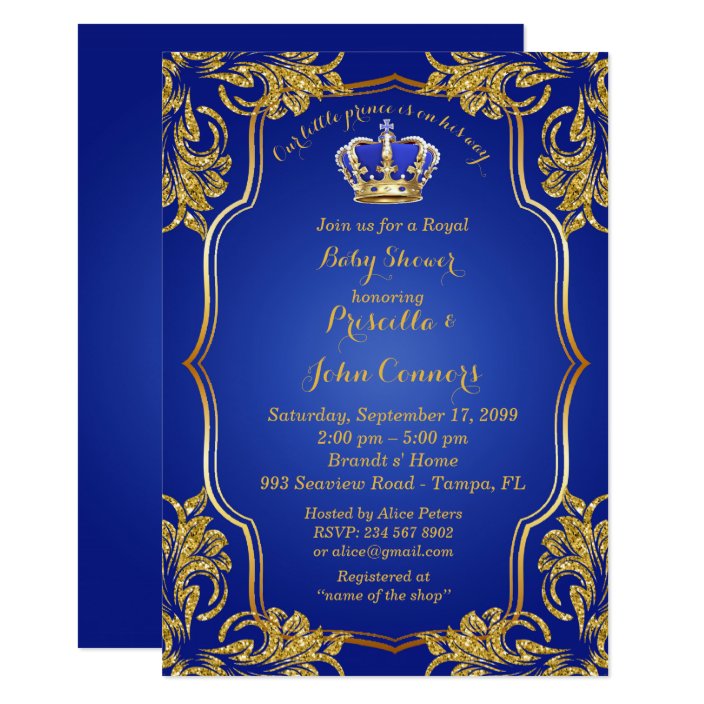 little prince baby shower invitations