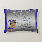 Little Prince Baby Shower Invitation, Royal SILVER