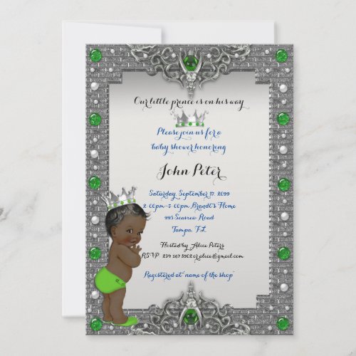 Little Prince Baby Shower Invitationtrendychic Invitation