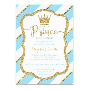Little Prince Baby Shower Invitations Zazzle Little Prince Baby Shower Invite Faux Glitter Invitation