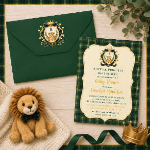 Little Prince Baby Shower Invite Matching Envelope