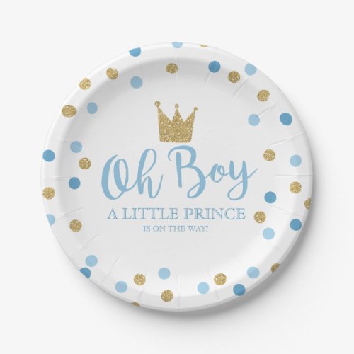 Little Prince Baby Shower Paper Plate 7