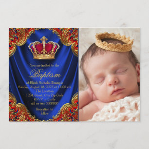 Little Prince Baptism Invitations