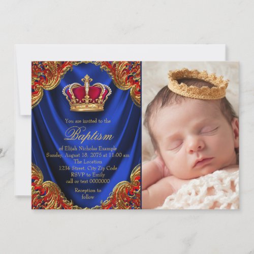 Little Prince Baptism Invitations