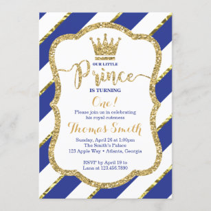 Prince 1st Birthday Invitations Zazzle