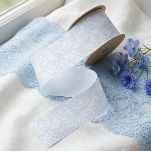 Little Prince Blue Lace Baby Shower Boy Satin Ribbon