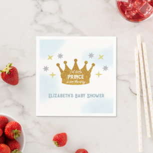 Little Prince Boy Baby Shower Napkins