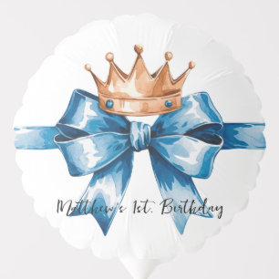 Little Prince Boy's First Birthday Party Balloon