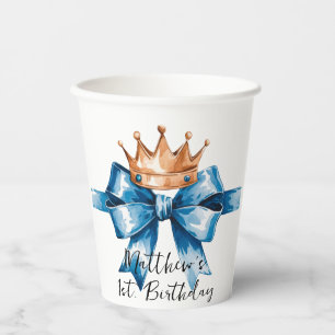 Little Prince Boy's First Birthday Party Paper Cups