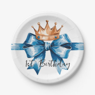 Little Prince Boy's First Birthday Party Paper Plates