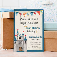 Little Prince Castle Boy Birthday Invitation