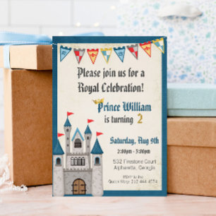 Little Prince Castle Boy Birthday Invitation