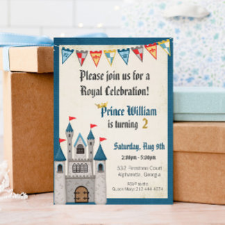 Little Prince Castle Boy Birthday Invitation
