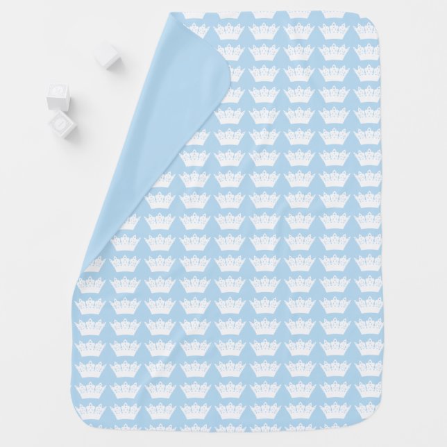 "Little Prince Crown" Baby Blanket (In Situ)