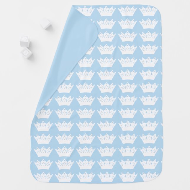 "Little Prince Crown" Baby Blanket (In Situ)