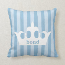 Little Prince Crown Blue Striped Nursery