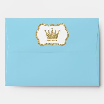 Little Prince Envelope  Baby Blue  Faux Glitter Envelope by DeReimerDeSign at Zazzle