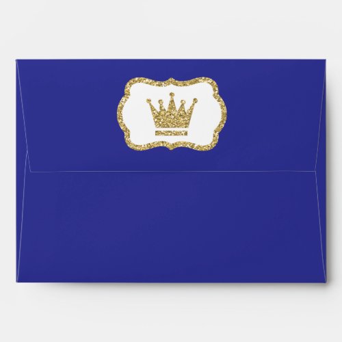 Little Prince Envelope Royal Blue Faux Glitter Envelope