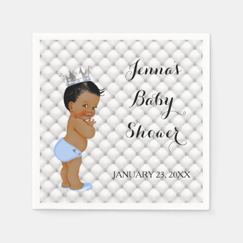 Little Prince Ethnic Baby Boy Diamonds Glam Paper Napkins