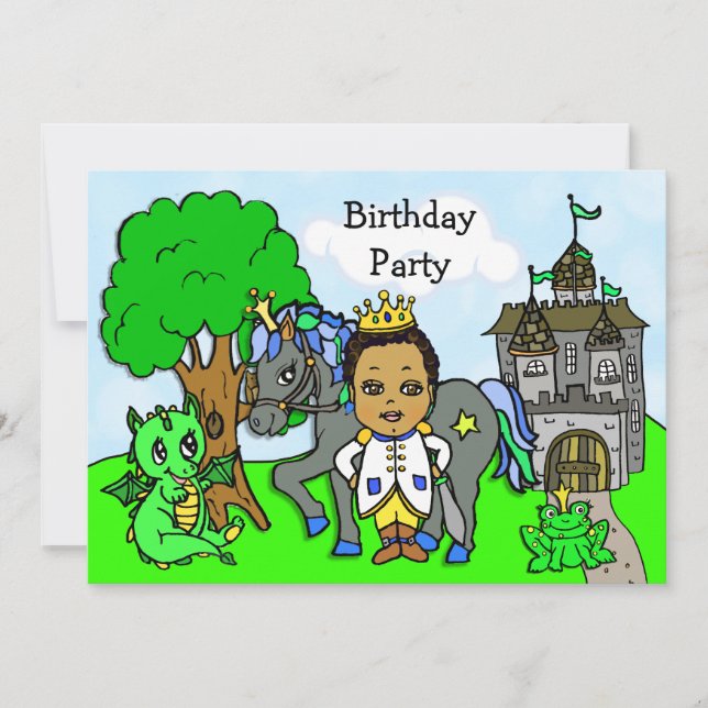 Little Prince Fairy Tale Birthday Party Invitation (Front)