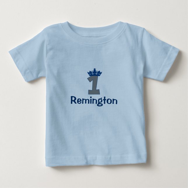 little prince first birthday baby T-Shirt (Front)