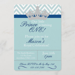 Little Prince First Birthday Invitation