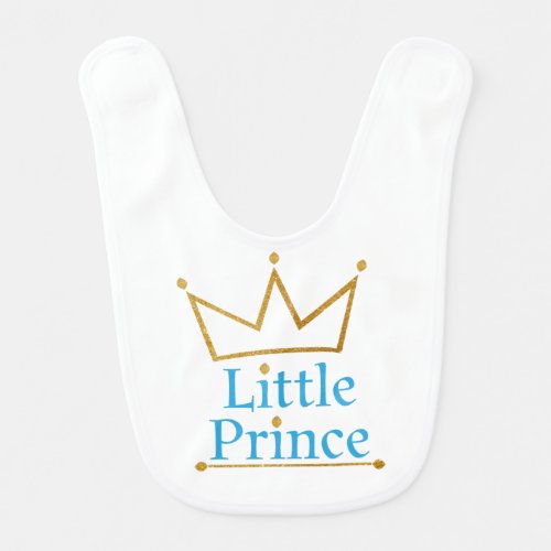 Little Prince Gold Crown Bib