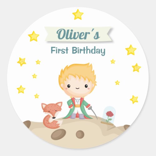 Little Prince Le Petit Prince Classic Round Sticker