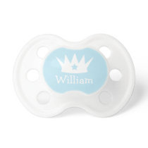 Little Prince Light Blue Baby Boy Custom Monogram Pacifier