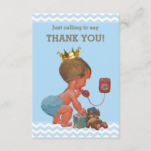 Little Prince on Phone Thank You Chevrons