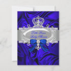 Little Prince Royal Blue Baby Shower Invite