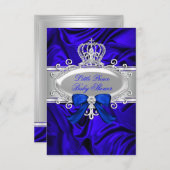 Little Prince Royal Blue Baby Shower Invite (Front/Back)