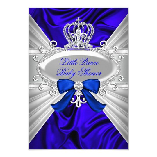 Little Prince Royal Blue Boy Baby Shower Invite | Zazzle.com