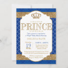 Little Prince Royal Blue Gold Baby Shower