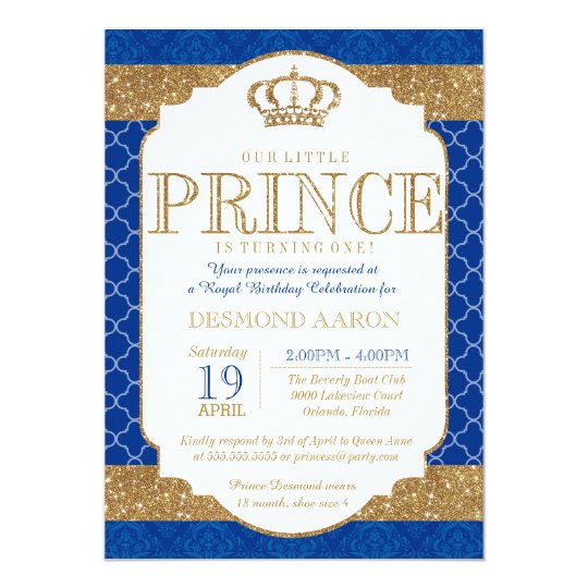 Royal Birthday Invitation Card 4