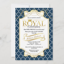 Little Prince Royal Celebration Baby Shower Invite