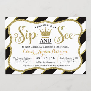 Little Prince Sip and See Baby Shower Invitation